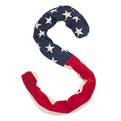 Image showing letter S, american flag