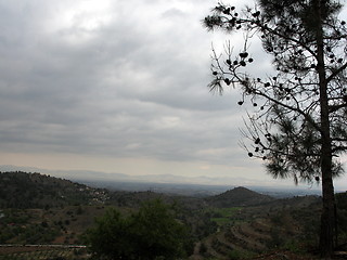 Image showing Cloudy valley. Cyprus