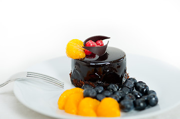 Image showing chocolate and fruit cake