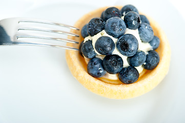 Image showing blueberry cream cupcake