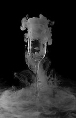 Image showing glass with dry ice