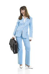 Image showing Business woman with a briefcase