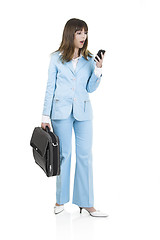 Image showing Business woman with a briefcase