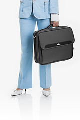 Image showing Business woman with a briefcase