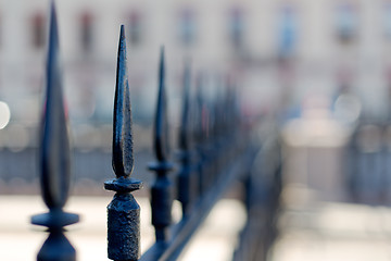 Image showing steel fence
