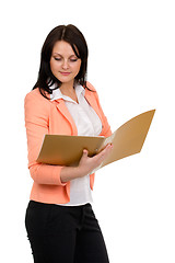 Image showing beautiful girl with a folder 