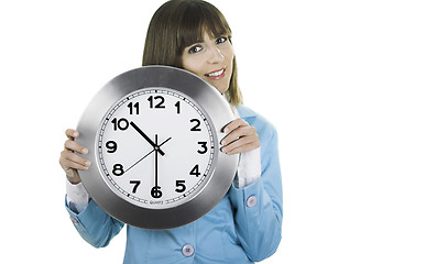 Image showing Clock Woman