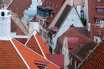 Image showing Closeup View of Old Town in Tallinn