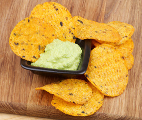 Image showing Chips and Guacamole