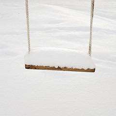 Image showing Swings in winter