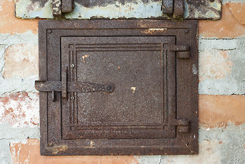 Image showing door of old stove