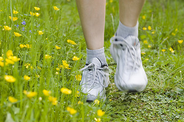 Image showing Woman jogging