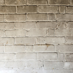 Image showing white brick wall