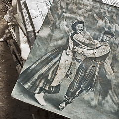 Image showing newspapers on the ground