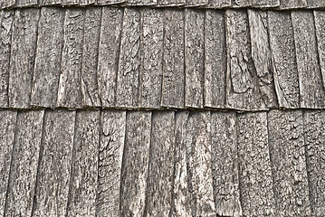 Image showing wooden shingle roof background