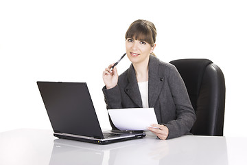 Image showing Bussiness woman working