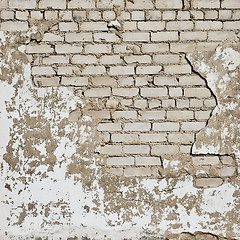 Image showing white brick wall