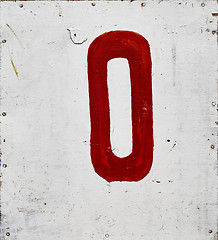 Image showing number zero