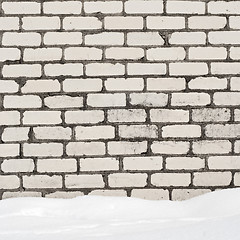 Image showing white brick wall background