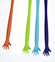 Image showing plastic hands