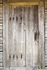 Image showing old door in abandoned house
