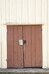 Image showing wooden door background