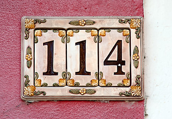 Image showing house number sign