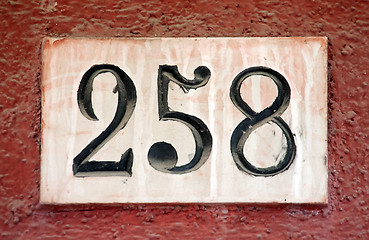 Image showing house number sign