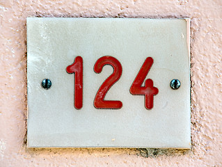 Image showing house number sign