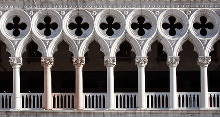 Image showing Doge's Palace facade closeup