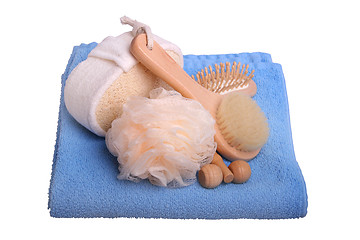 Image showing Brushes and Towel