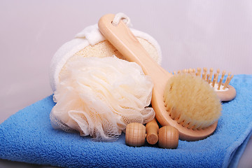 Image showing Brushes and Towel