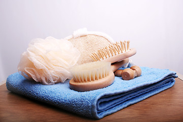 Image showing Brushes and Towel