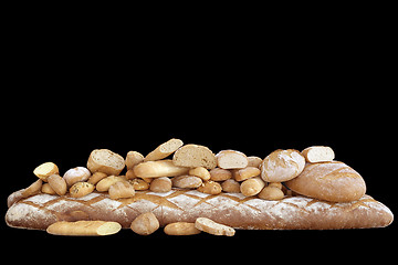 Image showing Large variety of different breads