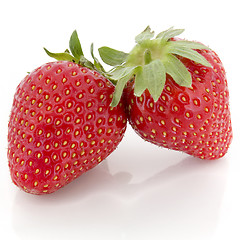 Image showing Two Strawberries