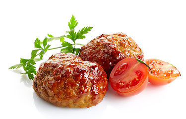 Image showing juicy fried meat cutlets