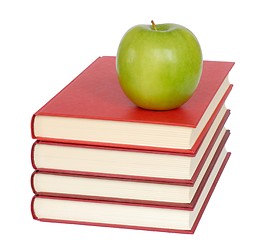 Image showing Apple and Books