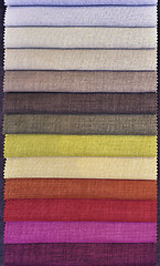 Image showing Colorful Curtain Fabric Samples