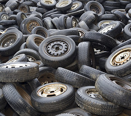 Image showing Wheels on dump