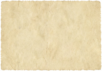 Image showing Old beige parchment paper