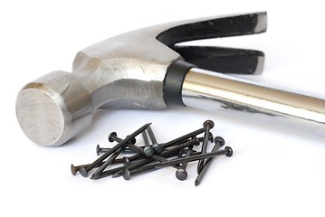 Image showing Hammer and Nails