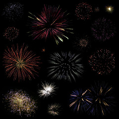 Image showing Fireworks collection