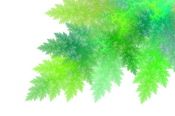 Image showing Green abstract fractal pattern