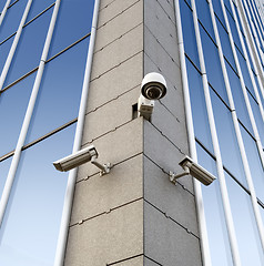 Image showing Security cameras on the wall