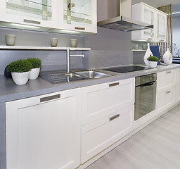 Image showing White kitchen