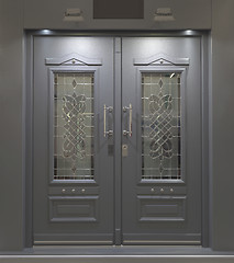 Image showing Massive Aluminum Door