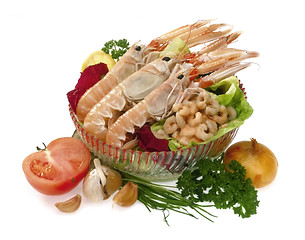 Image showing Raw shrimps