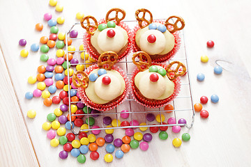 Image showing  reindeer cupcakes