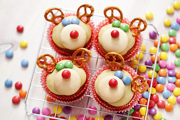 Image showing  reindeer cupcakes