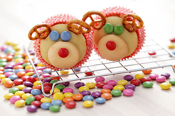 Image showing  reindeer cupcakes